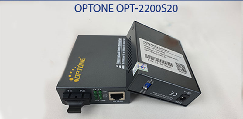 Converter quang 2 sợi Optone OPT-2200S20 1000M