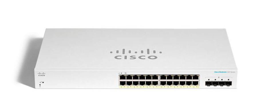 Thiết bị chuyển mạch CISCO CBS220 24 Ports 1GE PoE 195W 4x10 SFP