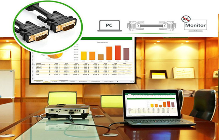 Ứng dụng dây VGA 1.5m Ugreen PN: 11630