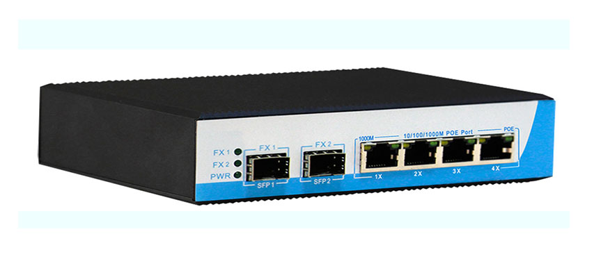 Thiết bị chuyển mạch 8*Gigabit POE Port +2* Gigabit Combo Port PN: HR600-AFGM-42S