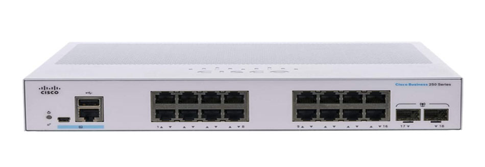 Thiết bị chuyển mạch CISCO CBS250 16-port GE, 2x1G SFP