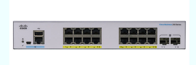 Thiết bị chuyển mạch CISCO CBS250 16-port GE PoE 2x1G SFP