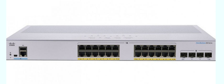 Thiết bị chuyển mạch CISCO CBS250 Smart 24-port GE POE+ 195W 4x1G SFP