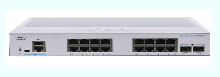 Thiết bị chuyển mạch CISCO CBS350 16-port GE POE+ 240W 2x1G SFP