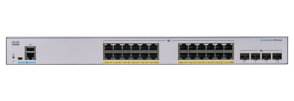 Thiết bị chuyển mạch CISCO CBS350 24-port GE POE+ 195W 4x10G SFP+