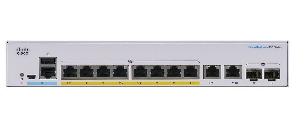 Thiết bị chuyển mạch CISCO CBS350 8-port GE POE+ 120W 2x1G SFP