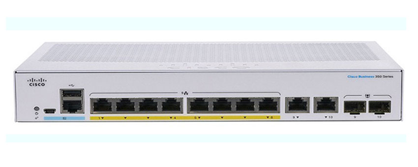 Thiết bị chuyển mạch CISCO CBS350 8-port GE POE+ 120W Ext PS 2x1G SFP