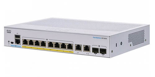 Thiết bị chuyển mạch CISCO CBS350 8-port GE POE+ 120W Ext PS 2x1G SFP