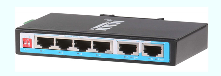 Thiết bị chuyển mạch Công nghiệp PoE 4-port +2 Uplink Ethernet PN: HR500-AF-42