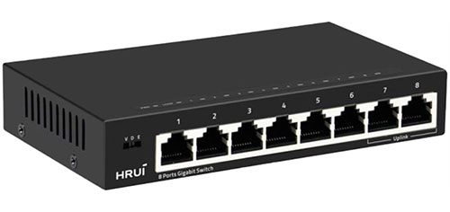 Switch 8-port Gigabit Ethernet Poe PN: HR-SWG1080