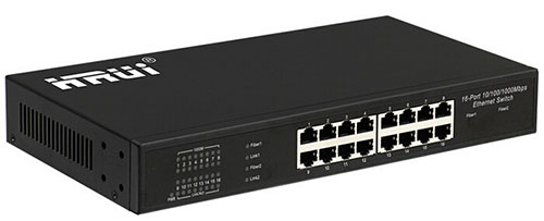 Switch Fast Ethernet 16-port 1 Uplink PoE PN: HR-SW00160D